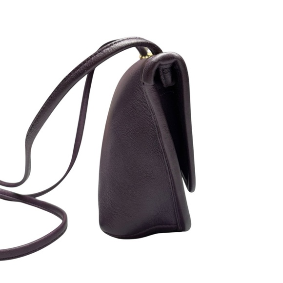 Coach | Rare Vintage Everett Crossbody 9934 | Eggplant Leather | 1995 | Mini Bag - Picture 4 of 14